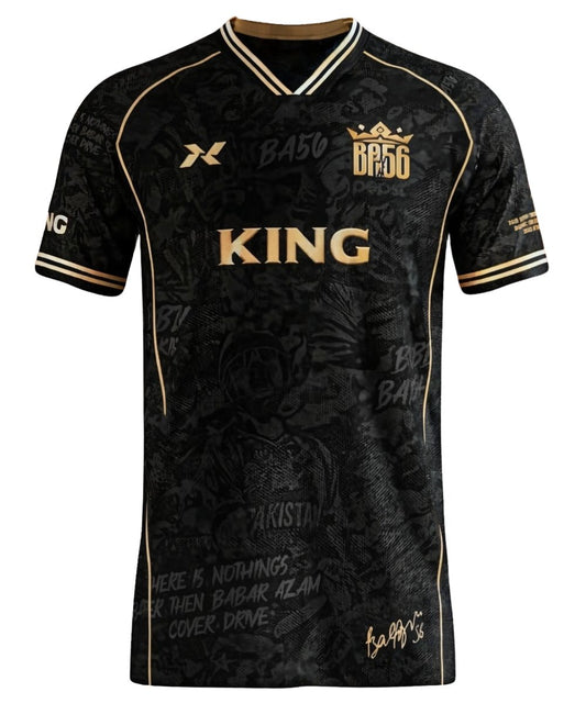 Babar Azam King Shirt Black n Gold